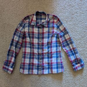 Odlo Button Down Plaid Flanner Shirt
